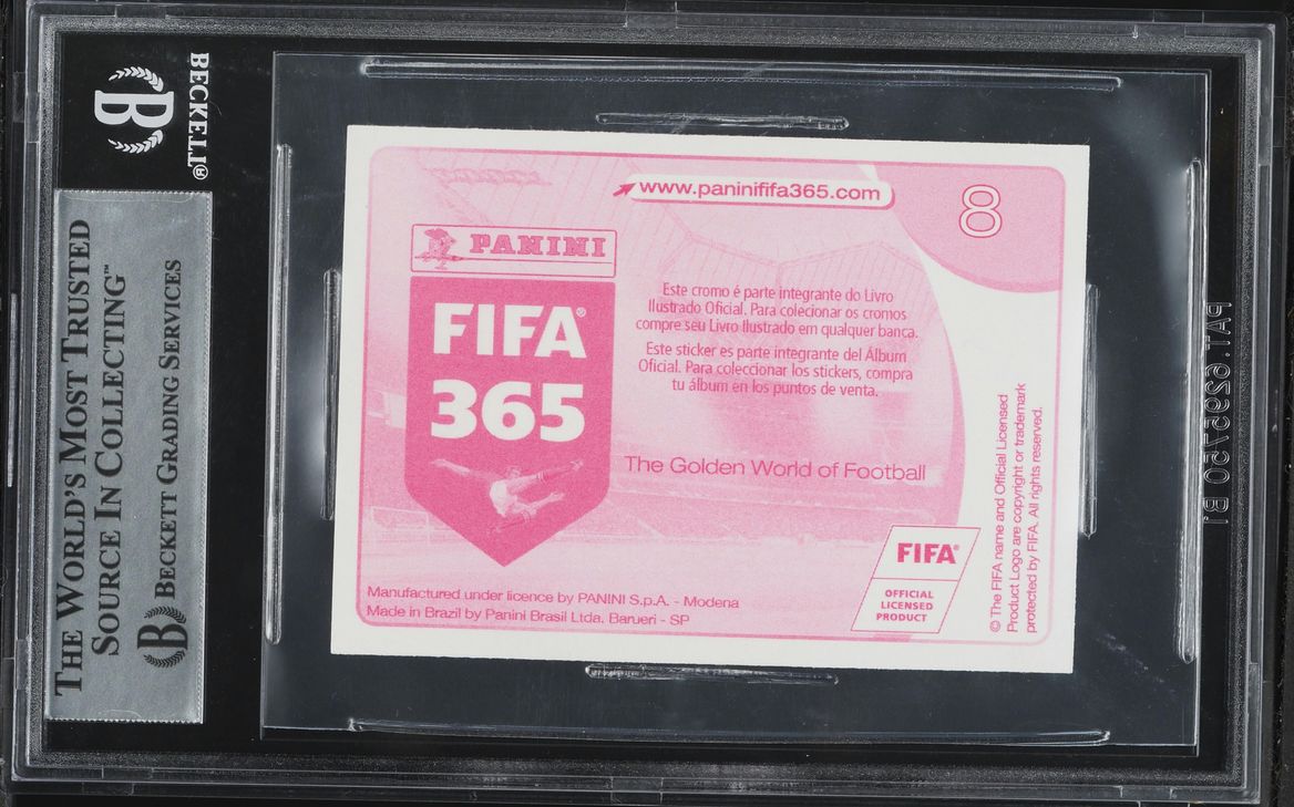 2016 Panini FIFA 365 Stickers Golden Lionel Messi Cristiano Ronaldo AUTO #8 BGS AUTH