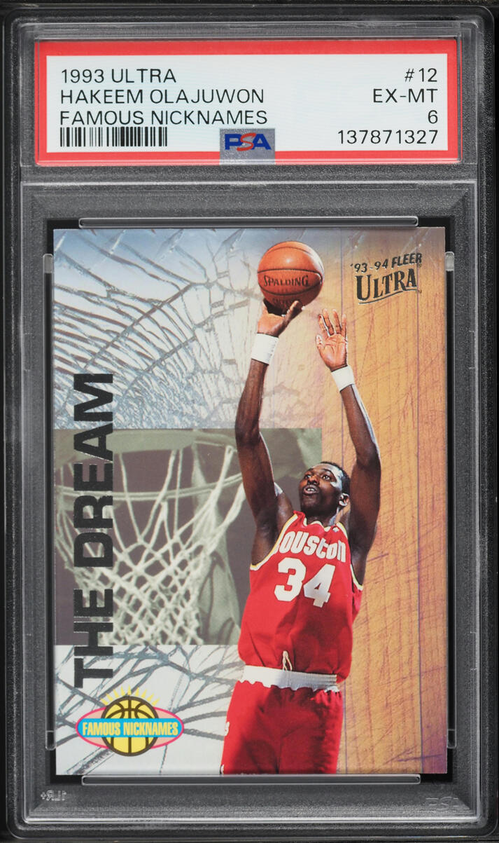 1993 Ultra Famous Nicknames Hakeem Olajuwon #12 PSA 6 EXMT