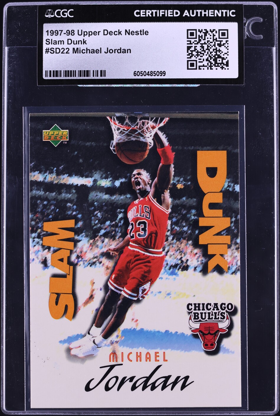 1997 Upper Deck Nestle Slam Dunk Michael Jordan #SD22 CGC AUTH