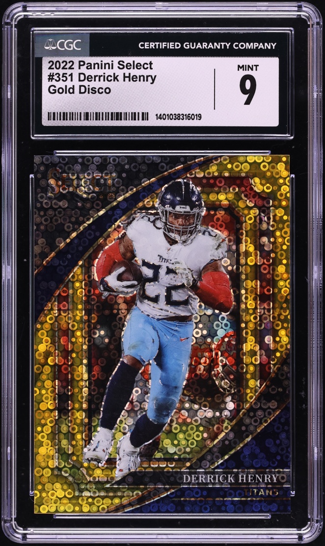 2022 Select Suite Level Gold Disco Derrick Henry /10 #351 CGC 9 MINT