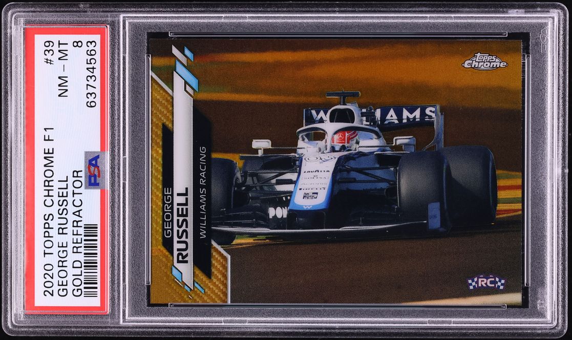 2020 Topps Chrome Formula 1 F1 Gold Refractor George Russell ROOKIE /50 #39 PSA 8 NM-MT