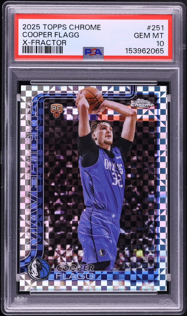 2025 Topps Chrome Xfractor Cooper Flagg ROOKIE #251 PSA 10 GEM MINT