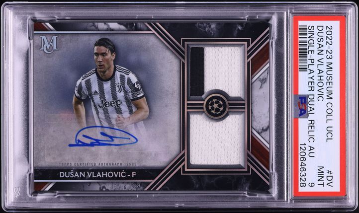 2022 Topps Museum Collection UEFA Player Dusan Vlahovic PATCH AUTO