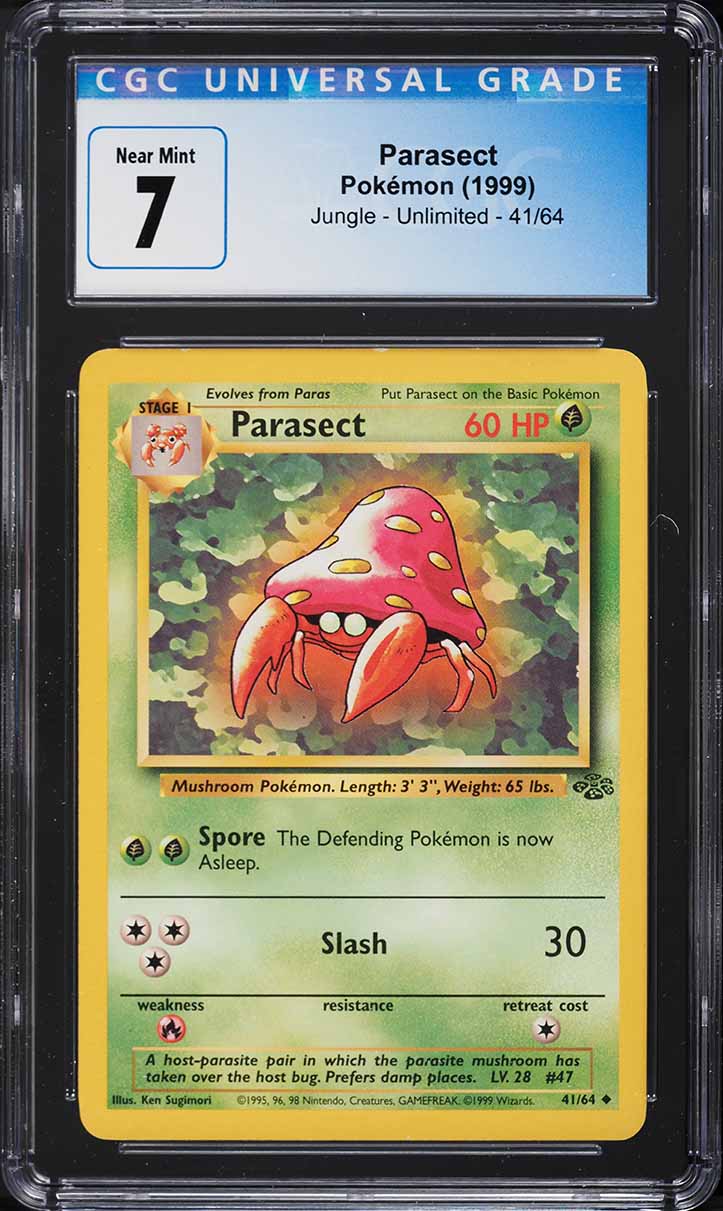 1999 Pokemon Jungle Parasect #41 CGC 7 NRMT