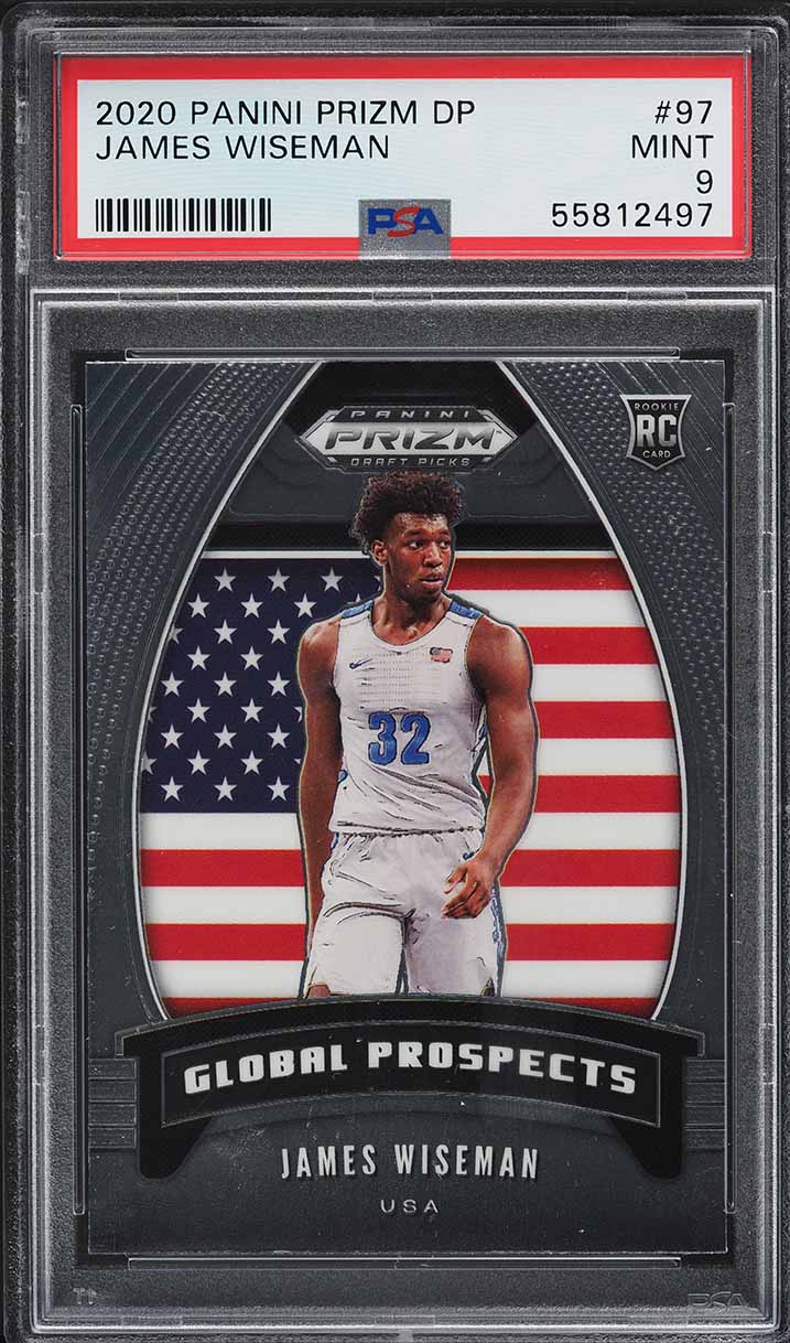 2020 Panini Prizm Draft Picks James Wiseman ROOKIE #97 PSA 9 MINT