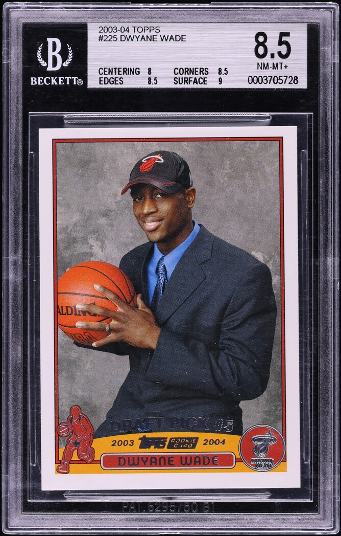 2003 Topps Basketball Dwyane Wade ROOKIE #225 BGS 8.5 NM-MT+