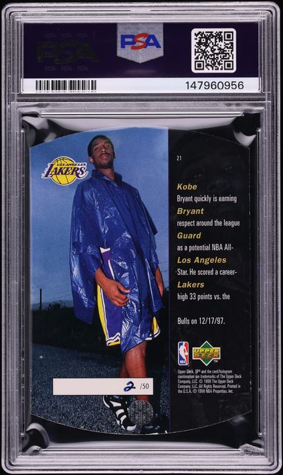 1997 SPx Grand Finale Kobe Bryant /50 #21 PSA 8.5 NM-MT+