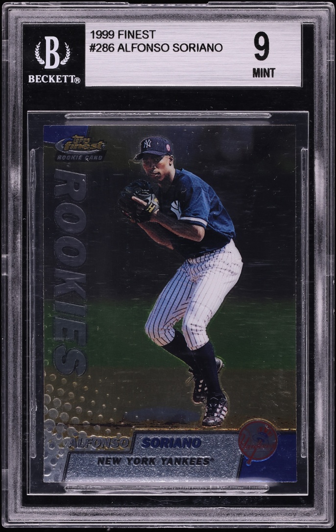 1999 Finest Alfonso Soriano ROOKIE #286 BGS 9 MINT