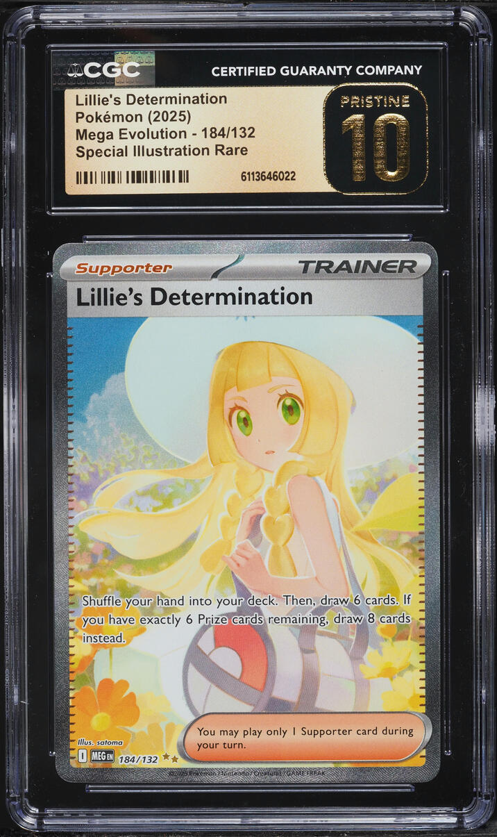 2025 Pokemon Mega Evolution SIR Lillie's Determination #184 CGC 10 PRISTINE