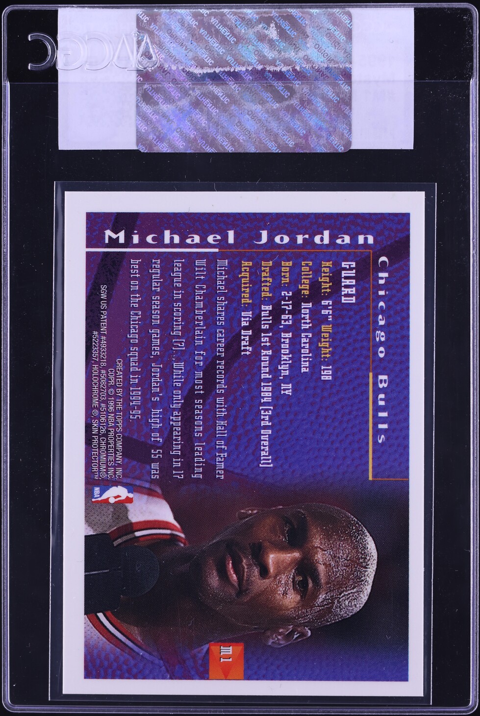 1995 Finest Mystery Michael Jordan #M1 CGC AUTH