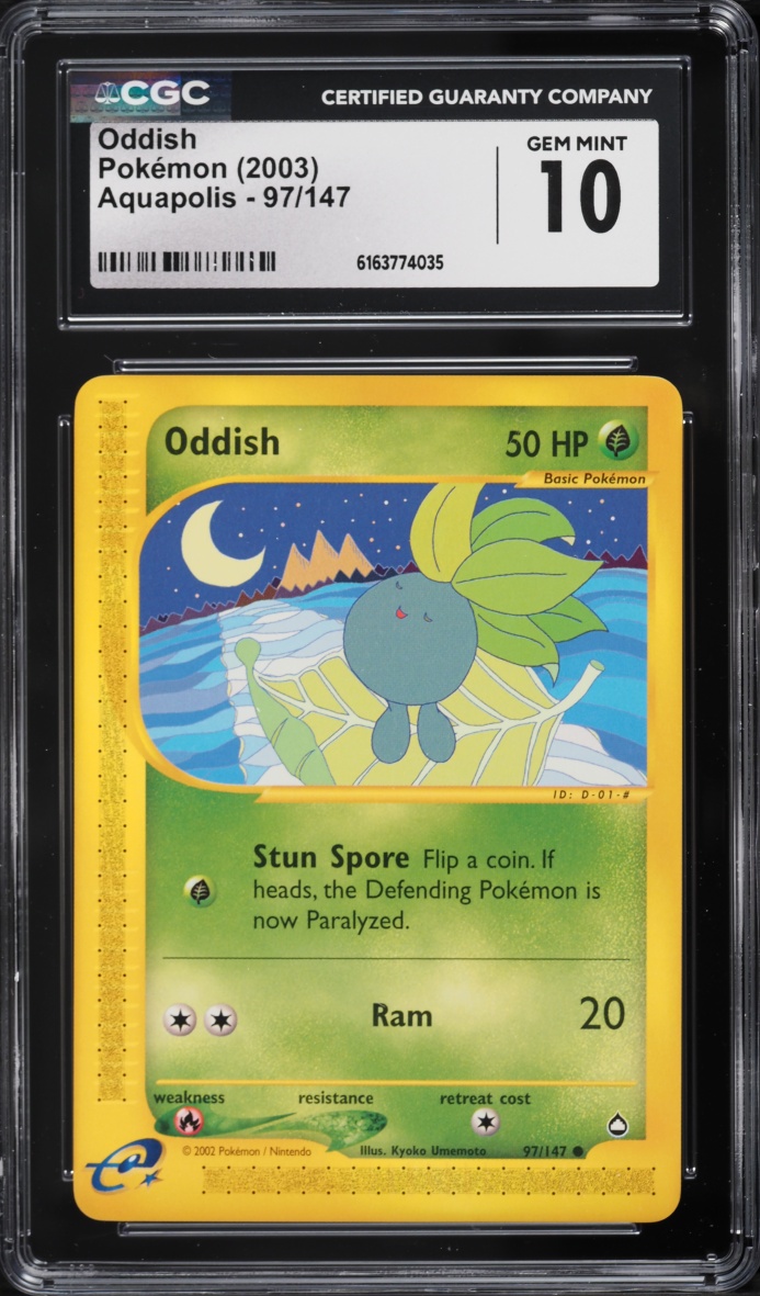 2003 Pokemon Aquapolis Oddish #97 CGC 10 GEM MINT