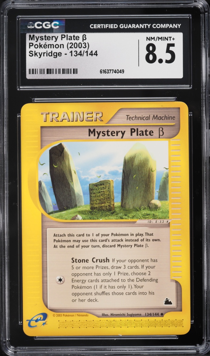 2003 Pokemon Skyridge Mystery Plate #134 CGC 8.5 NM-MT+