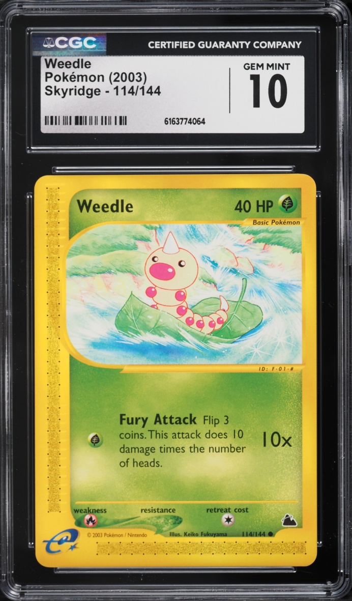 2003 Pokemon Skyridge Weedle #114 CGC 10 GEM MINT