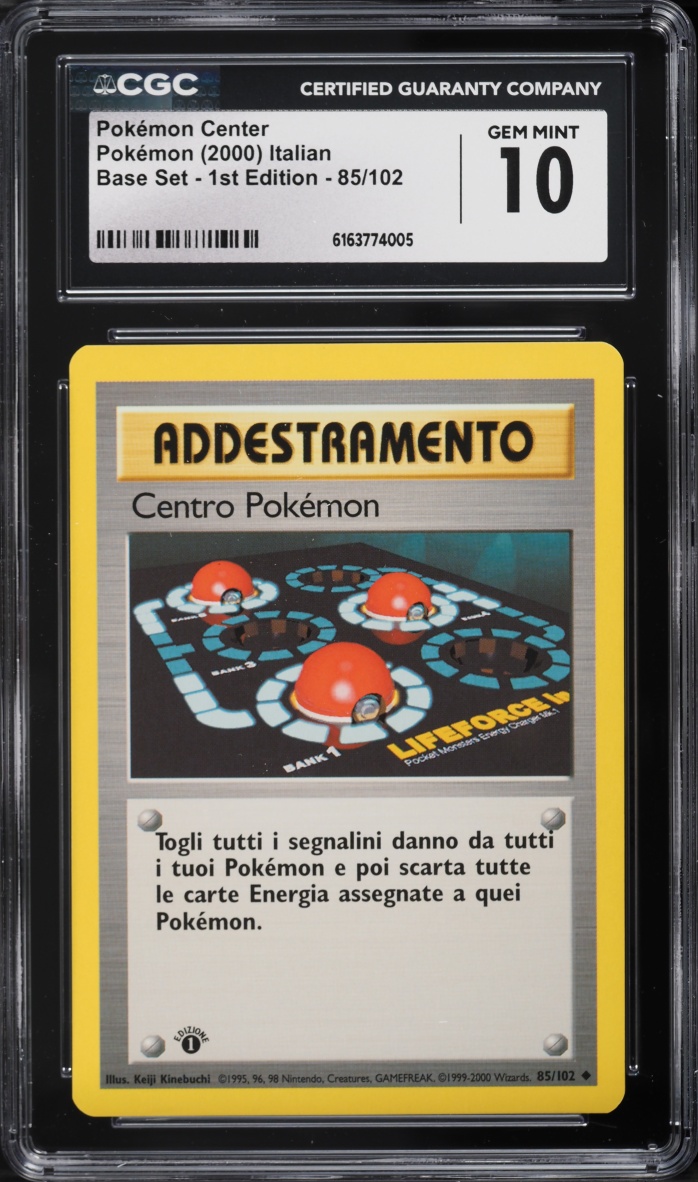 2000 Pokemon Italian Base Set 1st Edition Pokemon Center #85 CGC 10 GEM MINT