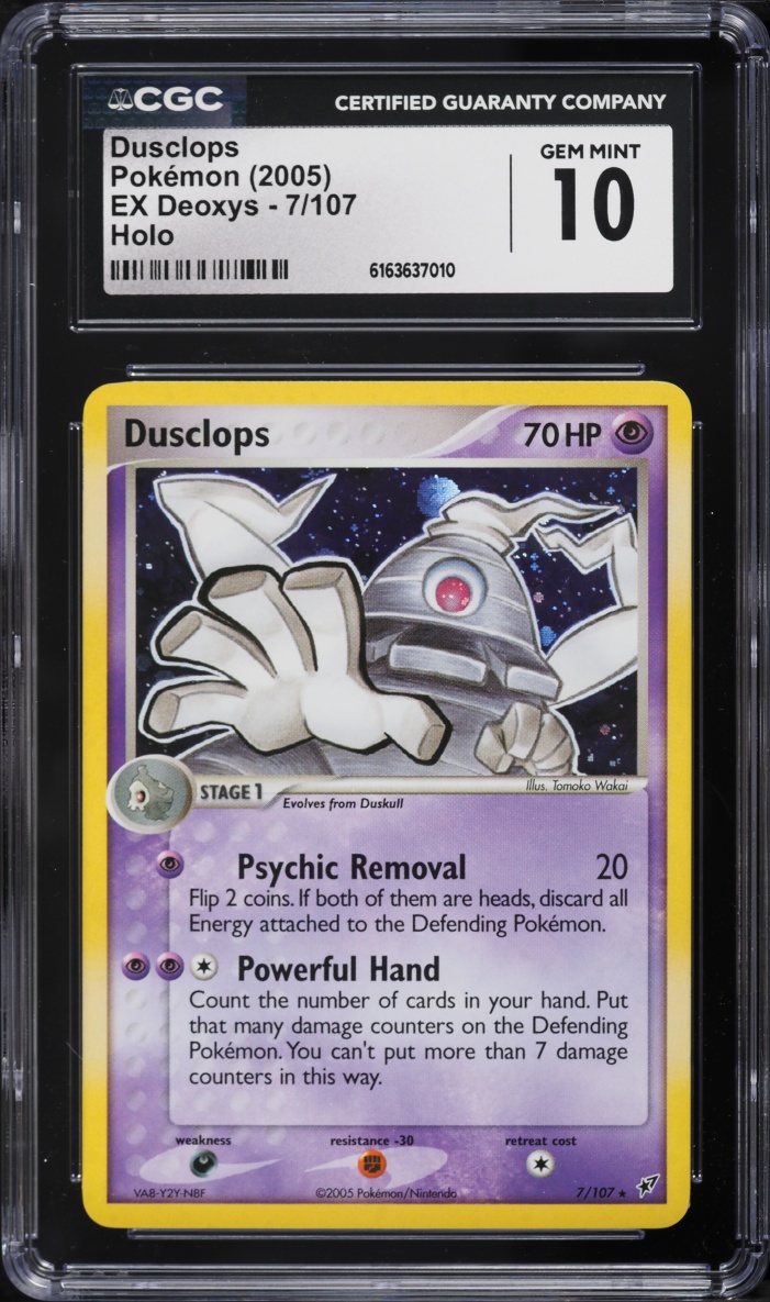 2005 Pokemon EX Deoxys Holo Dusclops #7 CGC 10 GEM MINT