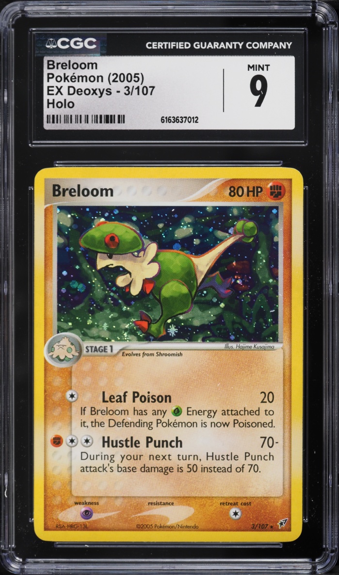 2005 Pokemon EX Deoxys Holo Breloom #3 CGC 9 MINT