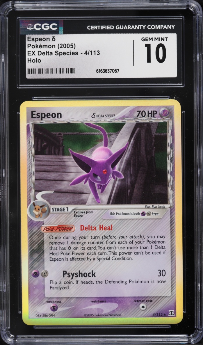 2005 Pokemon EX Delta Species Holo Espeon #4 CGC 10 GEM MINT