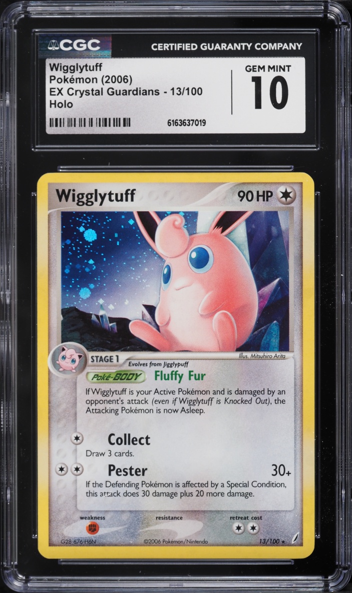 2006 Pokemon EX Crystal Guardians Holo Wigglytuff #13 CGC 10 GEM MINT