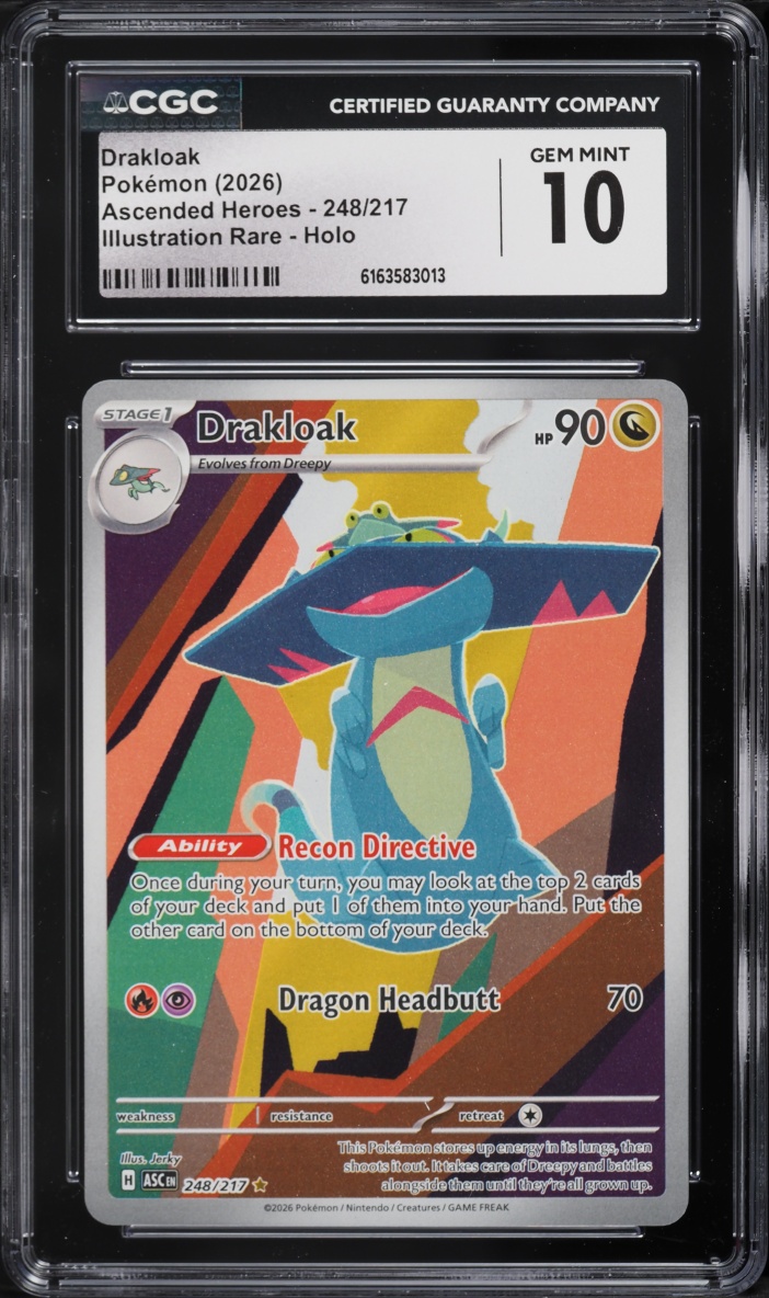 2026 Pokemon Mega Evolution Ascended Heroes IR Drakloak #248 CGC 10 GEM MINT