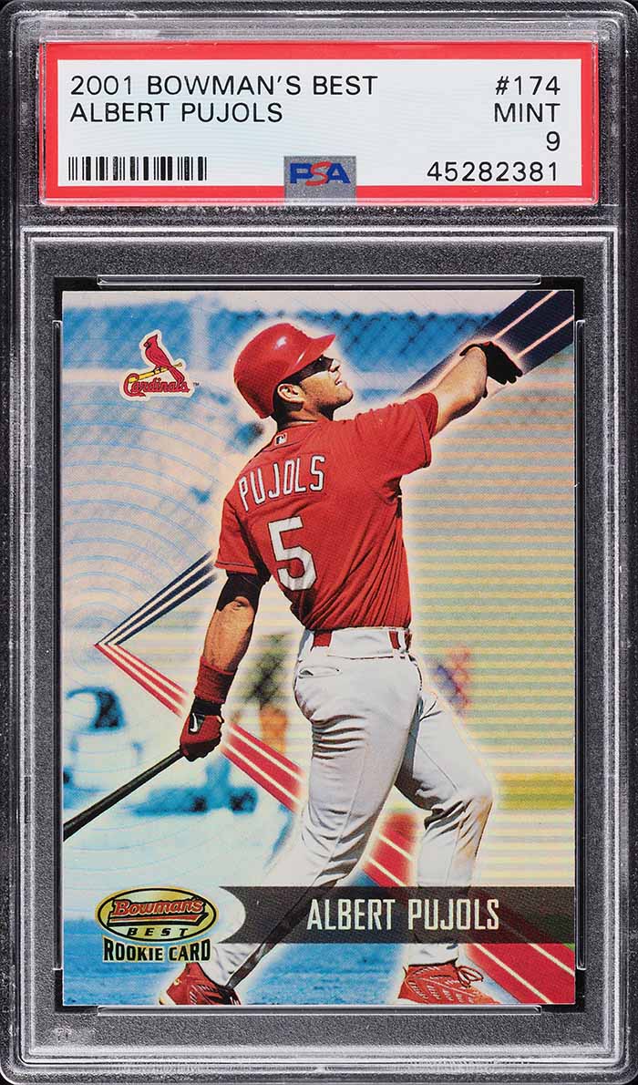 2001 Bowman's Best Albert Pujols ROOKIE RC /2999 #174 PSA 9 MINT