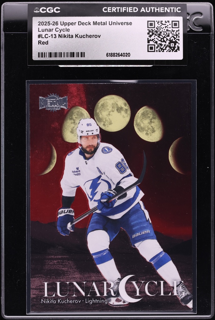 2025 Metal Universe Lunar Cycle Red Nikita Kucherov /99 #LC-13 CGC AUTH