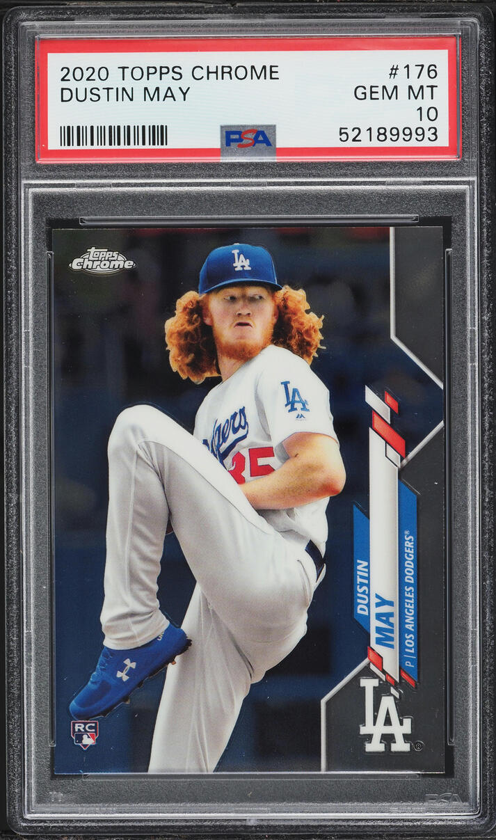 2020 Topps Chrome Dustin May ROOKIE #176 PSA 10 GEM MINT