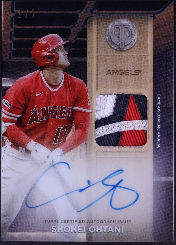 2024 Topps Tribute To The Threads Black Shohei Ohtani PATCH AUTO 1/1 #TTTA-SO CGC AUTH