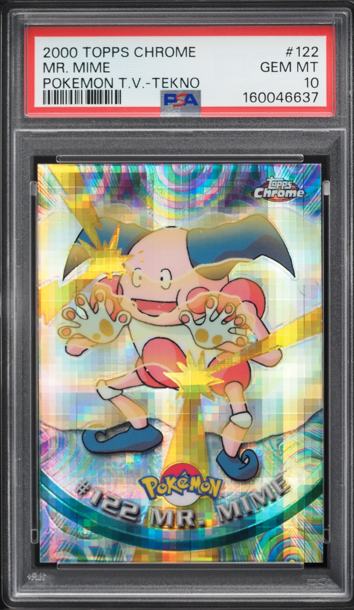 2000 Topps Chrome Pokemon T.V. Tekno Mr. Mime #122 PSA 10 GEM MINT