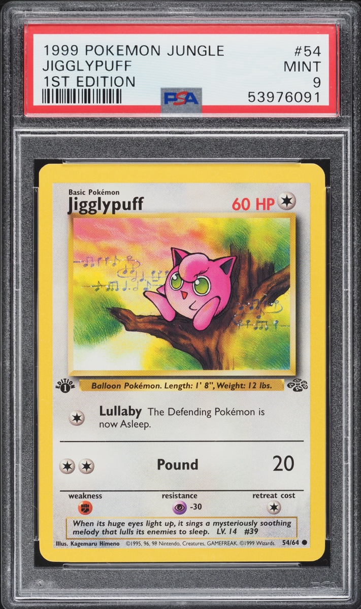 1999 Pokemon Jungle 1st Edition Jigglypuff #54 PSA 9 MINT