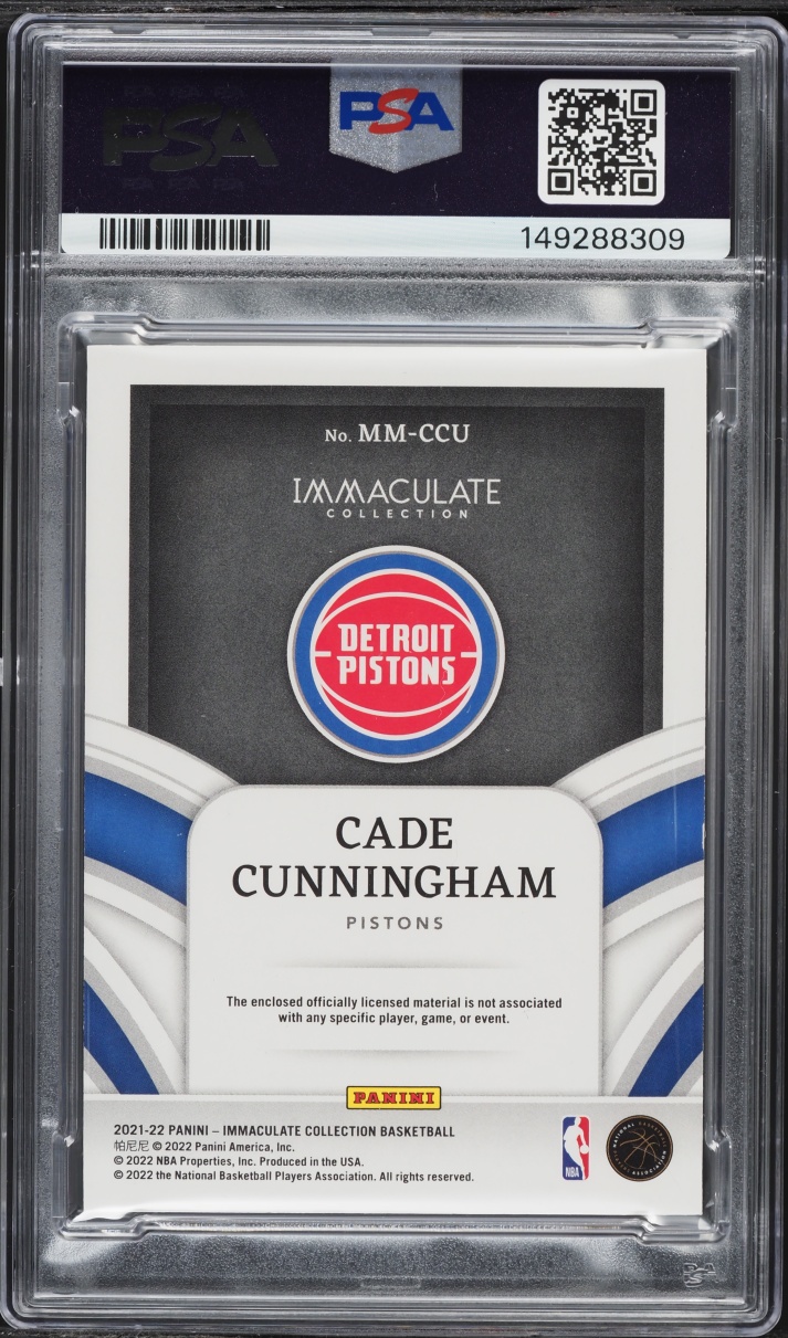 2021 Immaculate Collection Massive Cade Cunningham ROOKIE PATCH /25 #MMCCU PSA 9 MINT