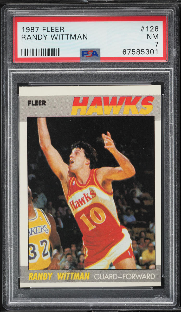 1987 Fleer Basketball Randy Wittman #126 PSA 7 NRMT