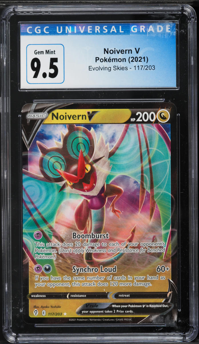 2021 Pokemon Sword & Shield Evolving Skies Holo Noivern V #117 CGC 9.5 GEM MINT