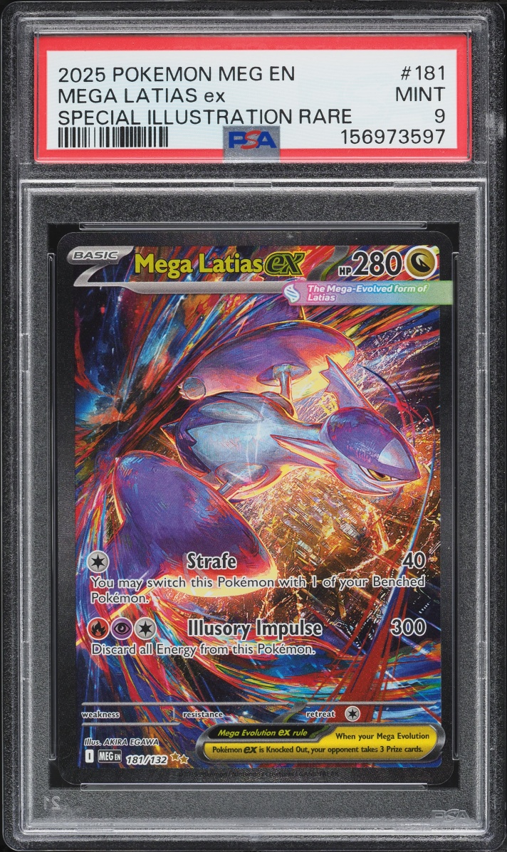 2025 Pokemon Mega Evolution SIR Mega Latias Ex #181 PSA 9 MINT