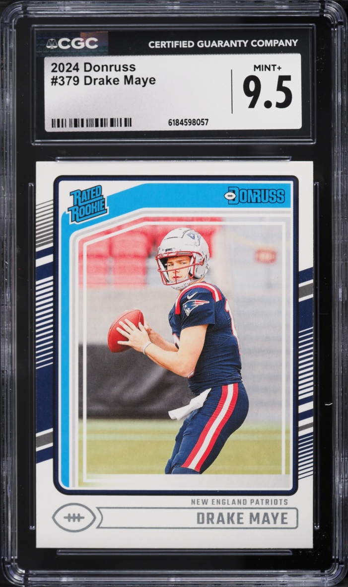 2024 Donruss Football Drake Maye ROOKIE #379 CGC 9.5 MINT+