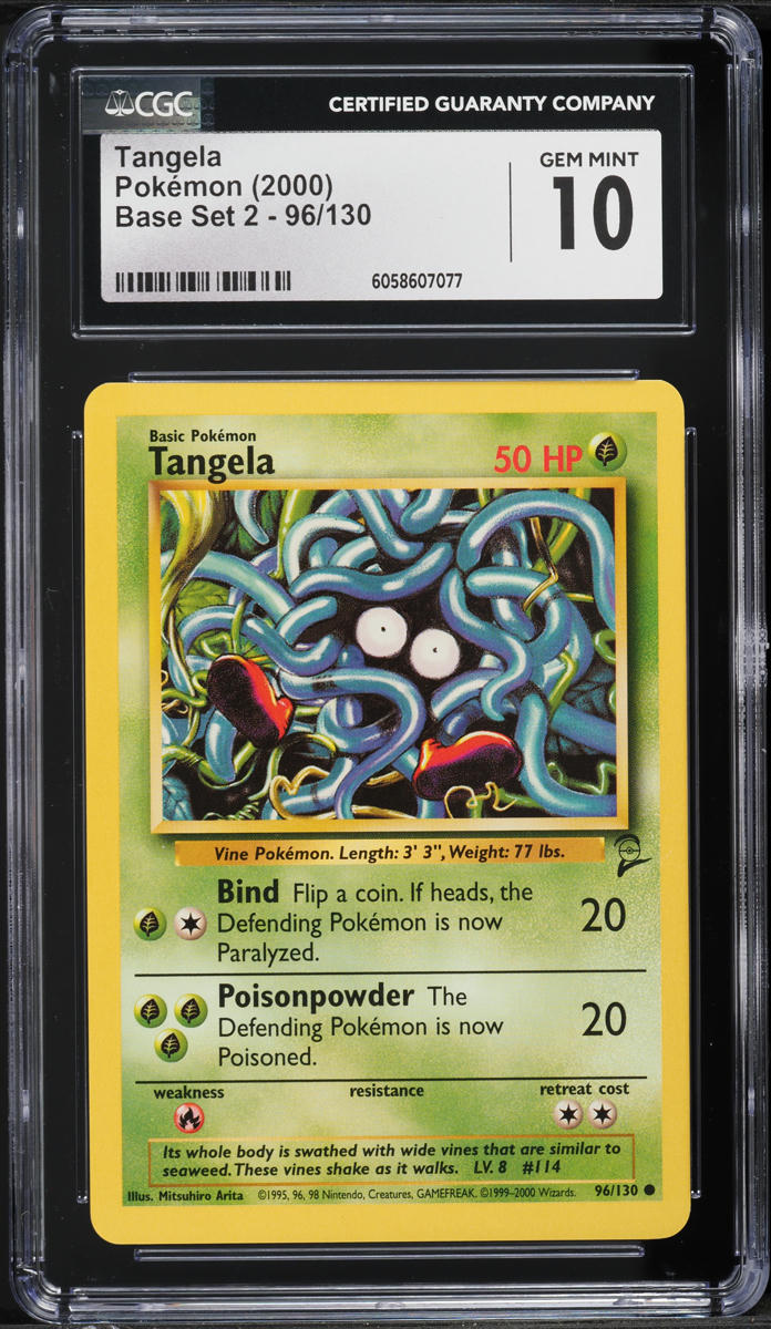 2000 Pokemon Base Set 2 Tangela #96 CGC 10 GEM MINT