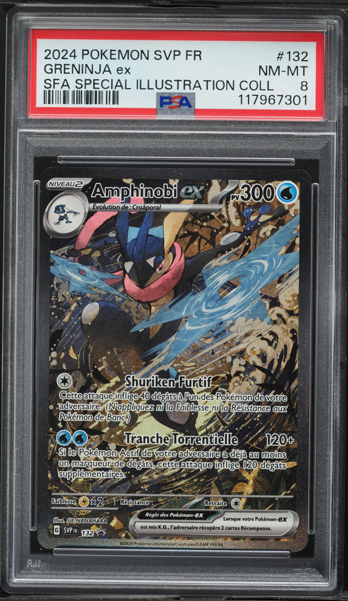 2024 Pokemon French SV Promo Full Art Coll Greninja EX #132 PSA 8 NM-MT