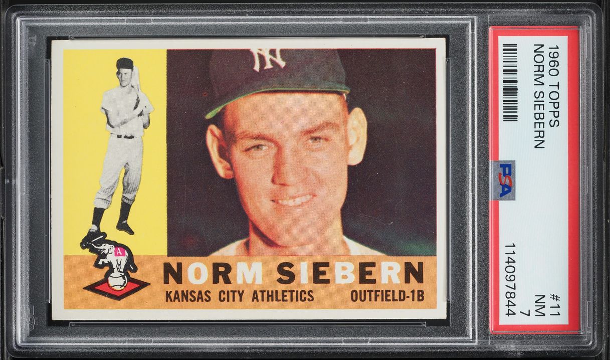 1960 Topps Norm Siebern #11 PSA 7 NRMT