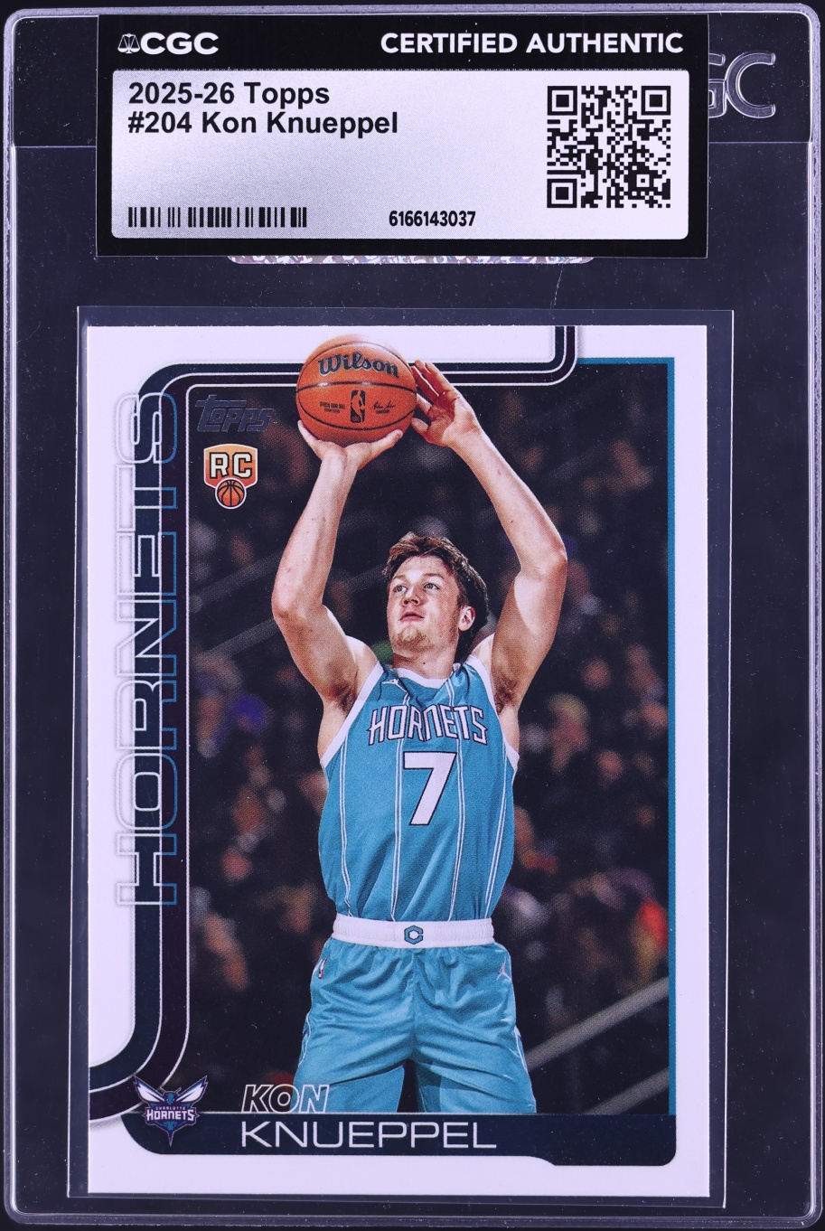 2025 Topps Basketball Kon Knueppel ROOKIE #204 CGC AUTH