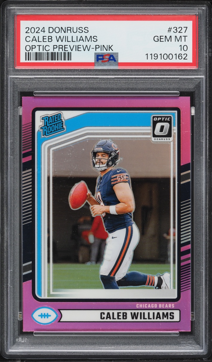 2024 Donruss Optic Preview Pink Caleb Williams ROOKIE #327 PSA 10 GEM MINT