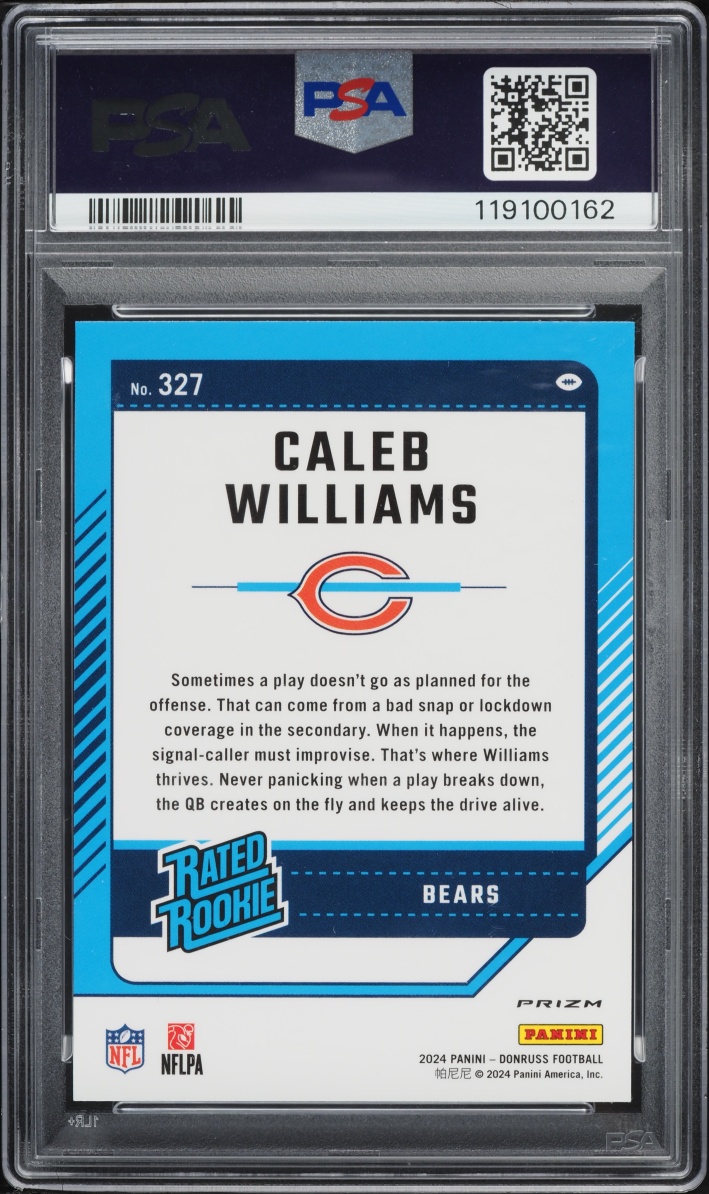 2024 Donruss Optic Preview Pink Caleb Williams ROOKIE #327 PSA 10 GEM MINT