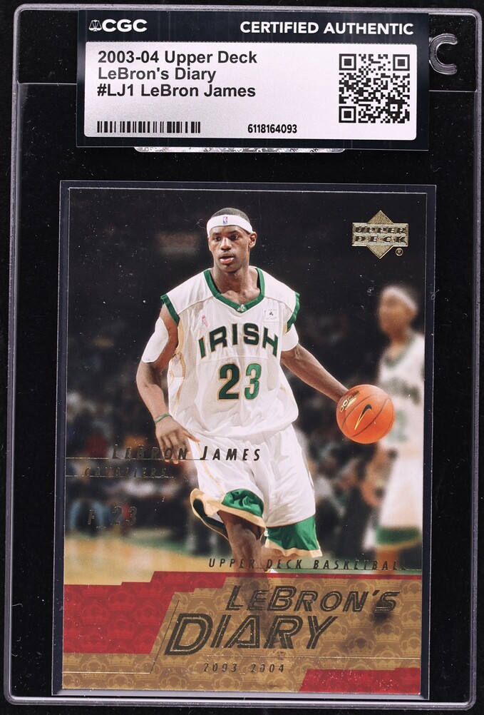 2003 Upper Deck LeBron's Diary LeBron James ROOKIE #LJ1 CGC AUTH
