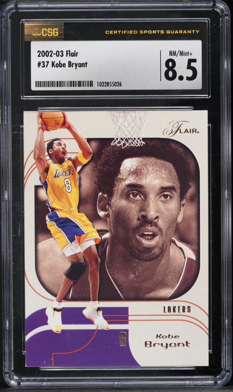 2002 Flair Basketball Kobe Bryant #37 CSG 8.5 NM-MT+