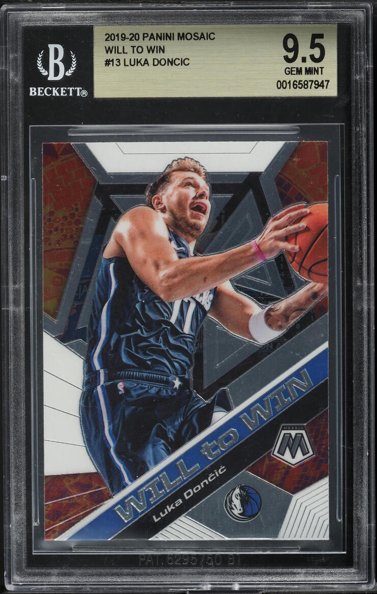 2019 Panini Mosaic Will To Win Luka Doncic #13 BGS 9.5 GEM MINT