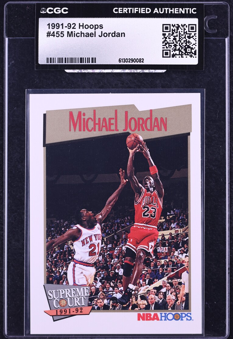 1991 Hoops Supreme Court Michael Jordan #455 CGC AUTH