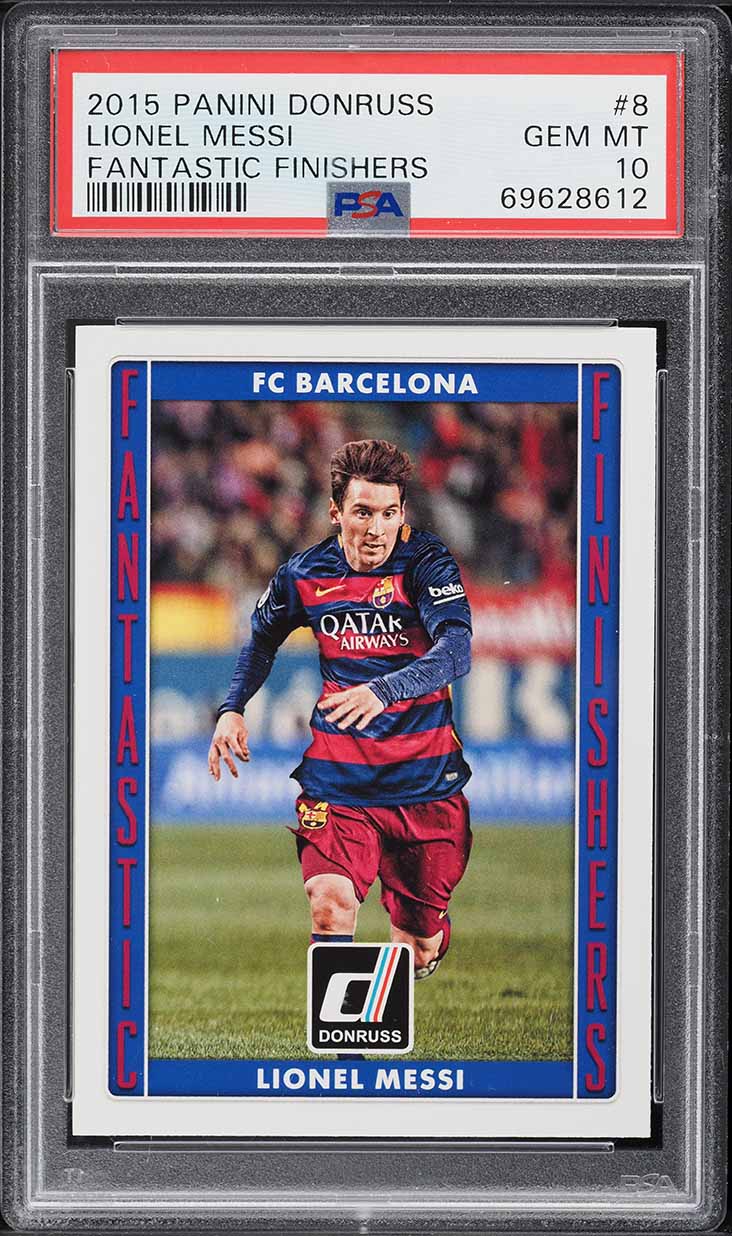 2015 Donruss Fantastic Finishers Lionel Messi #8 PSA 10 GEM MINT