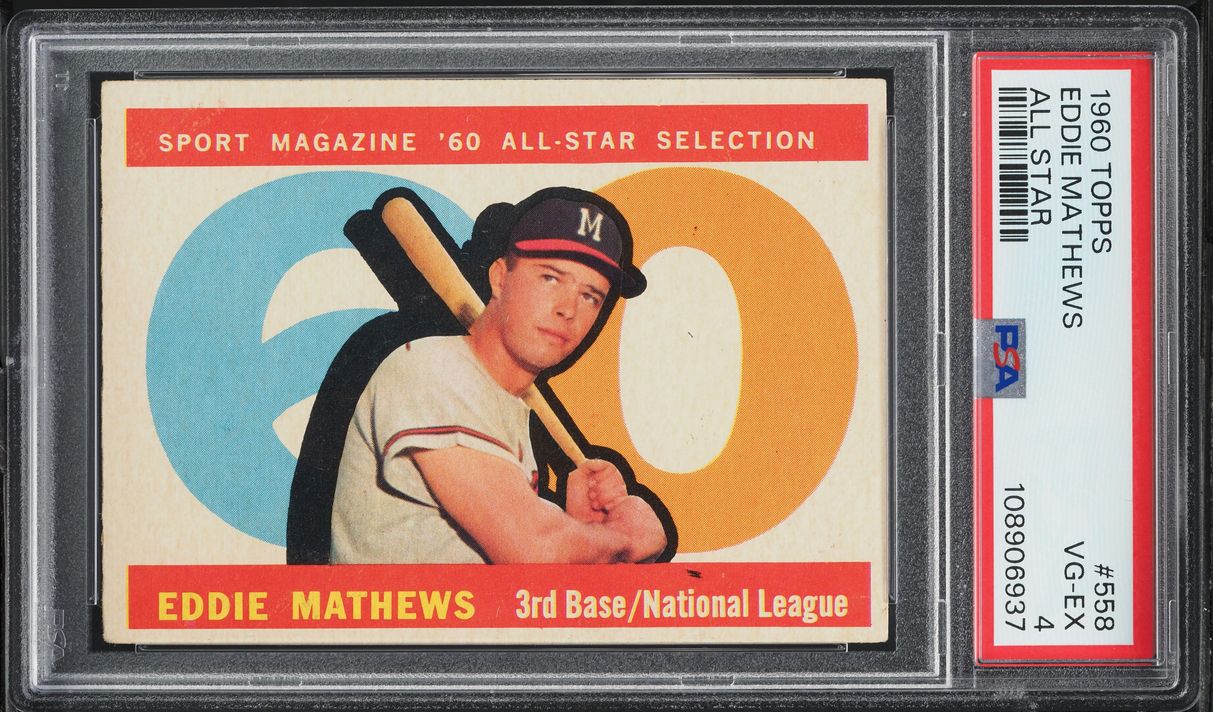 1960 Topps Eddie Mathews ALL-STAR #558 PSA 4 VGEX