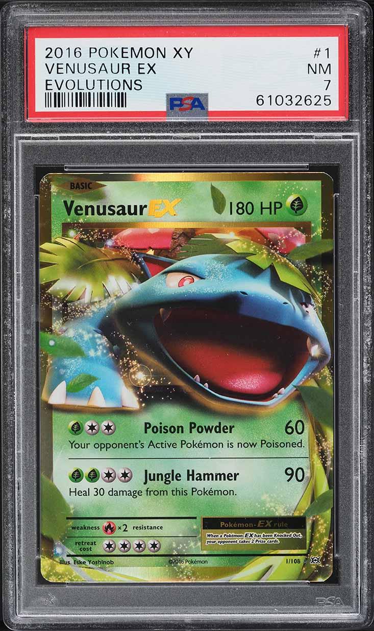 2016 Pokemon XY Evolutions Venusaur EX #1 PSA 7 NRMT