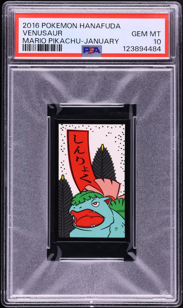 2016 Pokemon Japanese Hanafuda Mario Pikachu January Venusaur PSA 10 GEM MINT