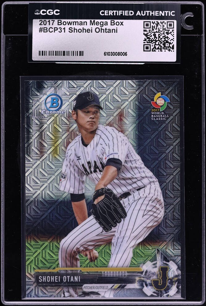 2017 Bowman Chrome Mega Box Shohei Ohtani #BCP31 CGC AUTH