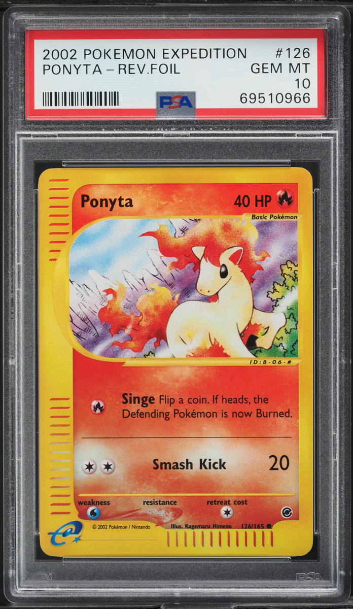 2002 Pokemon Expedition Reverse Holo Ponyta #126 PSA 10 GEM MINT